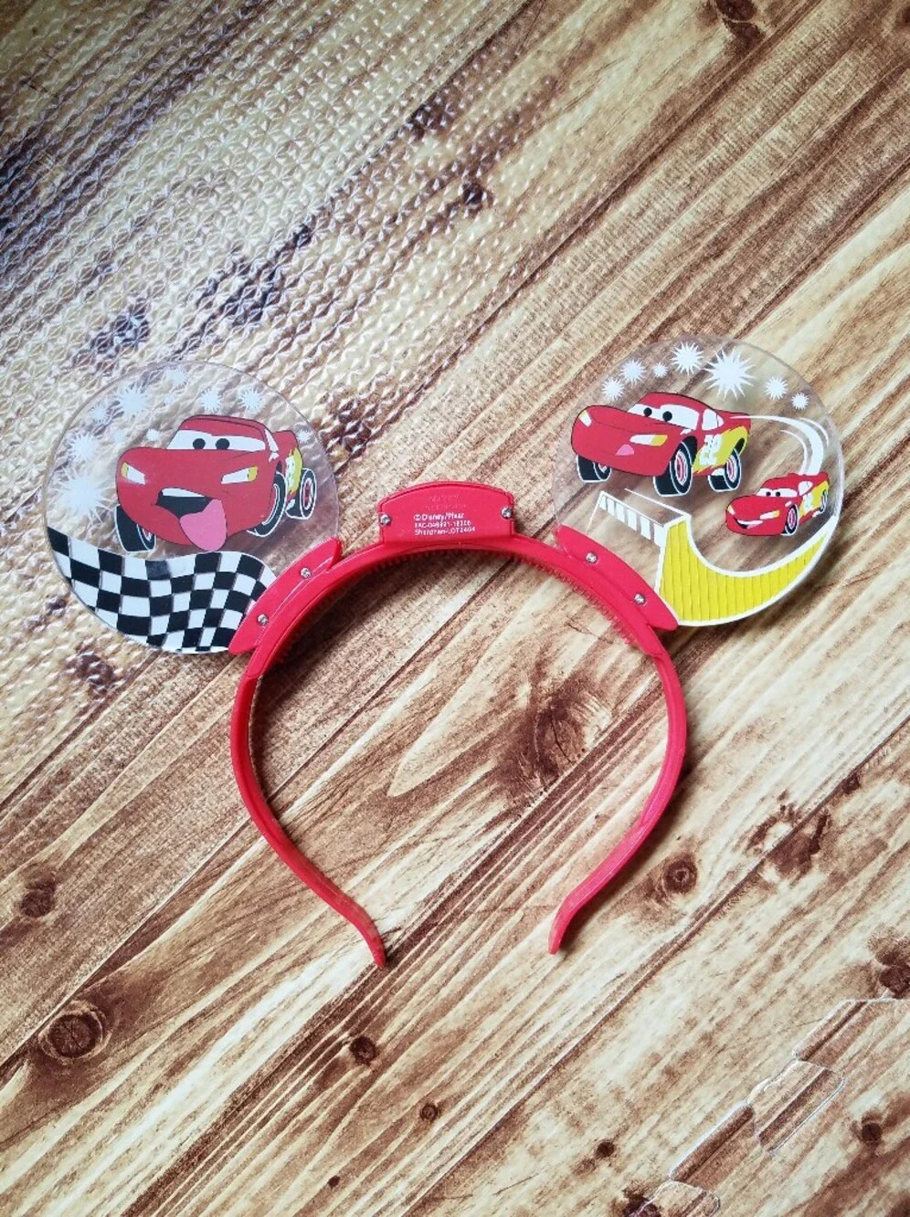 Disney Parks Cars Land Lightning McQueen Light Up Mickey Ears Headband DCA - Picture 4 of 8